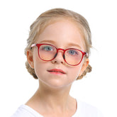 High quality anti blue light glasses round frame computer reading kids glasses