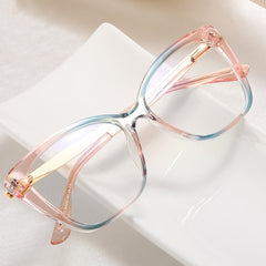 Designer brand leopard print glasses reading computer double colorful anti blue light glasses