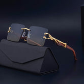 New rimless sunglasses men personality high quality sunscreen sunglasses men drand wholesale