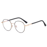 New style fashion anti blue light glasses metal round frame cat eye computer glasses