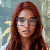 High quality New color pattern large frame glasses anti-blue light mirror glasses