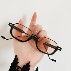 Half frame rivet small frame sunglasses new retro sunglasses female ins wind sunglasses