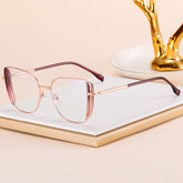 2025 High quality anti blue light Diamond glasses metal frame oversized glasses