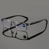 New metal square frame comfortable anti-blue light glasses Fashion reading men reading glasses