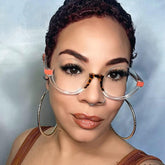 High quality leopard print anti blue light glasses candy colorful round frame reading glasses