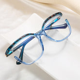 Custom logo oversized leopard print glasses anti blue light acetate computer glasses