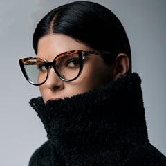 New fashion leopard print cat eye glasses acetate frame anti blue light designer glasses