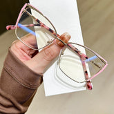 New style fashion anti blue light glasses cat eye print pink weateye glasses for women