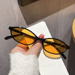 Hot sale small oval sunglasses new style luxury trend uv400 gradient colorful sunglasses