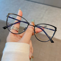 New metal anti-blue light eyeglasses round filigree dot two-tone lacquer fashion trend women's models