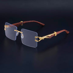 New rimless sunglasses men personality high quality sunscreen sunglasses men drand wholesale