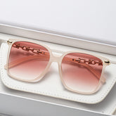 Fashion new style gradient colorful sunglasses metal frame yellow lens sunglasses