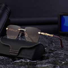 New frameless sunglasses square frame sunglasses men's fashion glasses wholesale