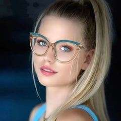 New fashion leopard print cat eye glasses acetate frame anti blue light designer glasses