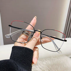 New style fashion anti blue light wear glasses Metal frame double colorful glasses for ladies