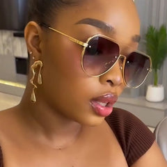 High quality double bridge uv400 sunglasses gradient colorful outdoor sunglasses