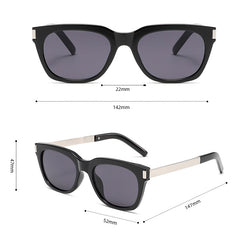 Vintage Square frame metal Foot Sunglasses PC Sun Protection UV400 sunglasses