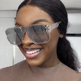 One-piece square sunglasses 2025 new modern retro oversized sunglasses ins