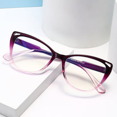 2025 New cat eye personality hollowed out glasses flat light mirror glasses