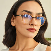 High quality round frame anti blue light glasses computer reading glasses