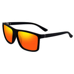 Vintage luxury orange lens sunglasses square ride silver colorful uv400 sunglasses