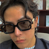 Custom logo Small frame square sunglasses decorated with hip hop sunglasses