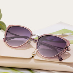 Custom logo metal frame sunglasses cat eye fashion uv400 sunglasses