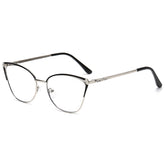 New style anti-blue glasses women's trend metal fashion glasses personality ins cat-eye frames