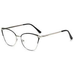 New style anti-blue glasses women's trend metal fashion glasses personality ins cat-eye frames