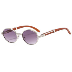 New style rimless frame fashion retro double bridge sunglasses leopard legs sunglasses