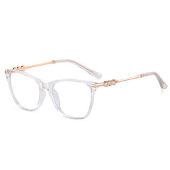 New fashion cat eye reading computer glasses anti blue light metal frame glasses