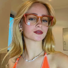 High quality square leopard print glasses anti blue light oversized tortoise shell glasses