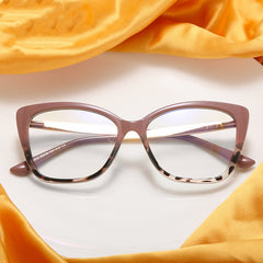 Designer brand leopard print glasses reading computer double colorful anti blue light glasses