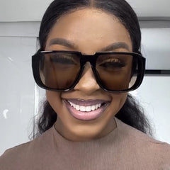 One-piece square sunglasses 2025 new modern retro oversized sunglasses ins