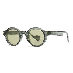 New fashion high quality vintage sunglasses uv400 round frame rivet sunglasses