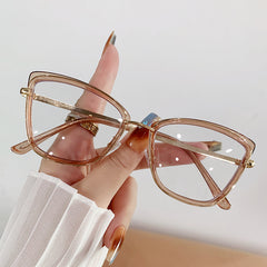 New fashion double colorful glasses new style cat eye anti blue light glasses