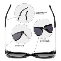 Vintage Square frame metal Foot Sunglasses PC Sun Protection UV400 sunglasses