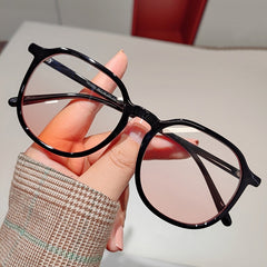New fashion round frame Blush glasses anti blue light gradient colorful glasses