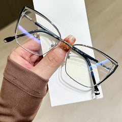 New style fashion anti blue light glasses cat eye print pink weateye glasses for women