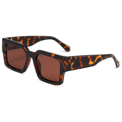 High quality leopard print uv400 sunglasses vintage acetate frame retro square sunglasses