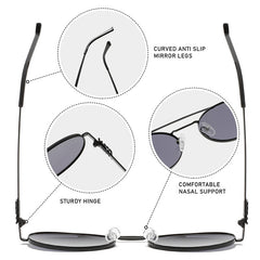 Fashion vintage small Oval frame double bridge sunglasses Metal sunglasses UV400 sunglasses