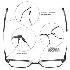 High quality metal frame anti blue light glasses reading computer glasses