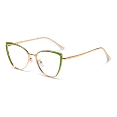 New fashion style reading pink metal frame glasses cat eye anti blue light glasses