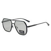 Vintage double bridge steampunk sunglasses black lens outdoor drive sunglasses