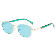 High quality gradient colorful metal frame sunglasses colorful lens sunglasses