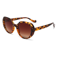 High quality round frame sunglasses leopard print uv400 sunglassses