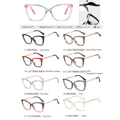 Designer brand leopard print glasses reading computer double colorful anti blue light glasses