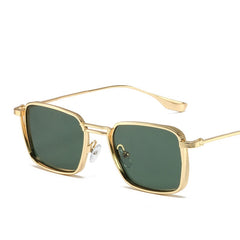 New fashion square vintage brown lens sunglasses metal frame sunglasses