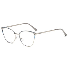 New style anti-blue glasses women's trend metal fashion glasses personality ins cat-eye frames
