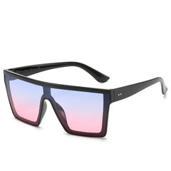 Luxury custom logo one piece sunglasses uv400 oversized colorful sunglasses